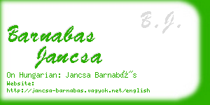 barnabas jancsa business card